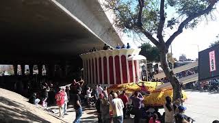 Rose Parade Float going under bridge 2018 [upl. by Buke]