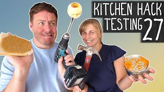 We tested Viral Kitchen Hacks  Can You Peel an Apple with a Drill [upl. by Latnahc274]