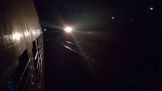 midnight Train crossing train indianrailways railway viralvideo [upl. by Adlog]