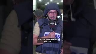 Matan a un periodista en Gaza y sus compañeros confirman su muerte en directo shorts [upl. by Xanthe397]