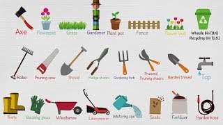 Gardening Tools  List of Garden Tools in English [upl. by Wrand320]