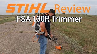 Stihl FSA 130R Weed Eater Paired with MONSTER AR3000 Backpack Battery Review and Demo [upl. by Anaer]