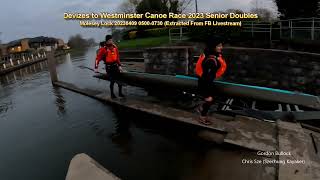 Devizes to Westminster Canoe Race 2023 Senior Doubles Molesey Lock 20230409 05000730 [upl. by Jacobs555]