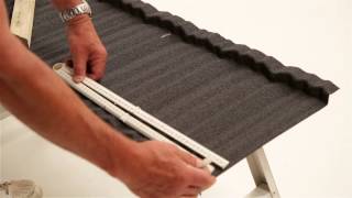 Fixing  Installing Lightweight Roofing Marking Slate tiles for gable end [upl. by Sakiv125]