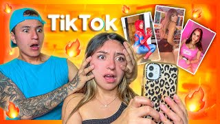 REVISANDO los LIKES del TIK TOK de MI NOVIO 🔥 VIDEOS PROHIBIDOS [upl. by Cuthbertson]