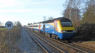 High Speed Trains at Swinderby  6th December 2014 [upl. by Nairred]