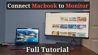 How to Connect a Macbook Pro to a Monitor  Full Tutorial with All Options [upl. by Quillon49]