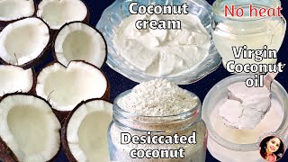 Virgin coconut oil  cold pressed virgin coconut oil at home  homemade pure coconut oil [upl. by Katey]