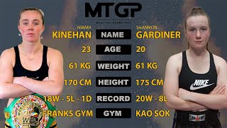 Niamh Kinehan Vs Shannon Gardiner  WBC World Muaythai Title [upl. by Meluhs]