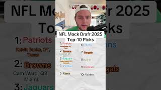 NFL Mock Draft 2025 nfldraft patriots raiders browns [upl. by Laundes484]