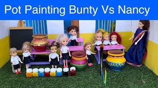 மண்வாசனை Episode 791 Pot painting Bunty Vs Nancy painting buntygames [upl. by Settera]