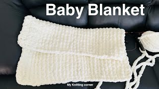 Knit Newborn BlanketBaby BlanketPhotoshoot BlanketBlanket Pattern [upl. by Nannah]