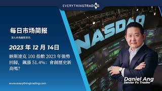 科技巨头的胜利：2023年12月14日纳斯达克100指数的显著上升及未来展望 [upl. by Mindi602]