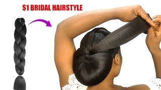 😱Game Changer😳 1 Bridal Hairstyle Using Braid Extension [upl. by Oel]