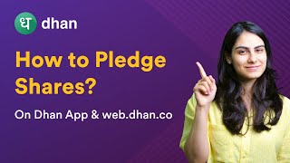 How to Pledge Shares to get collateral margin  Pledging of Shares to Get Margin Benefit  Dhan [upl. by Amilb416]