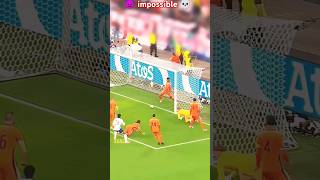 World Cup football ⚽ march impossible 💀👿 goal save football goalline haaland shorts [upl. by Stalker561]