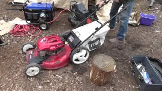 Reparing An Old Self Propelled Lawn Mower [upl. by Stranger595]