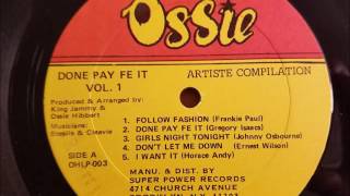 Frankie Paul  Follow Fashion  Ossie LP  1989 [upl. by Rick]