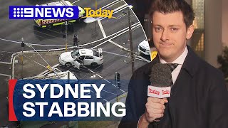 Six injured after stabbing and car crash in Sydney  9 News Australia [upl. by Nosbig658]