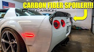 My C5 Corvette Gets A NEW Look  CARBON FIBER Rear Spoiler Install [upl. by Neeruan]