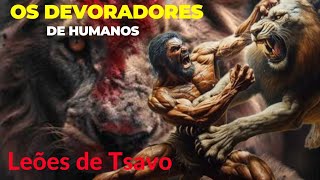 Leões de Tsavo os devoradores de humanos  História [upl. by Dlaner244]