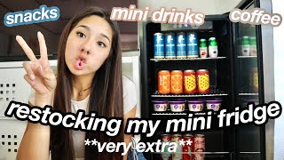 restock my mini fridge with me very extra [upl. by Fairweather680]