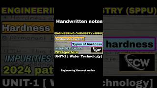 Water technology  impurities In water hardness of water and its type  engineering chemistrySPPU [upl. by Nayarb68]