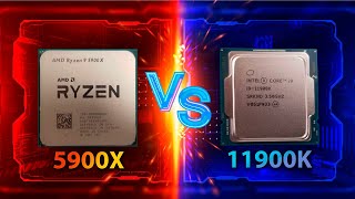 🔎Ryzen 9 5900X vs Core i911900K Rocket Lake против Zen 3 сравнение лучших топ CPU 2021 [upl. by Bechler]