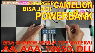 Review Charger Camelion  Bisa Jadi Powerbank  Charger Komplit Semua Jenis Baterai [upl. by Carboni]