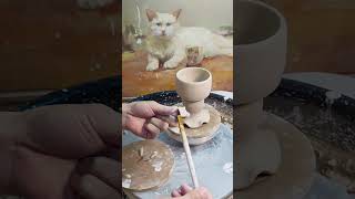 DIY a snowman goblet do you like it artwork pottery cute diy [upl. by Mateo]