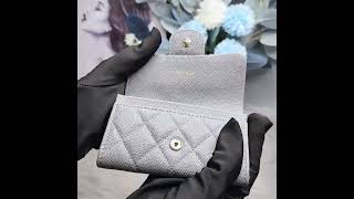 Chanel Caviar Quilted Flap Card Holder Wallet Timeless Elegance and Practicality [upl. by Nancy]