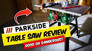 New Parkside PTKS 2000 H5 table saw unboxing assembly amp review [upl. by Aysahc]