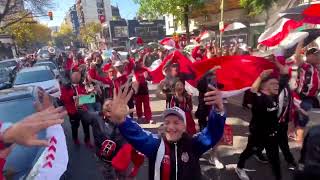 LA HINCHADA DEL FUNEBRERO CHACARITA JUNIORS ⚪🔴⚫ [upl. by Howund]