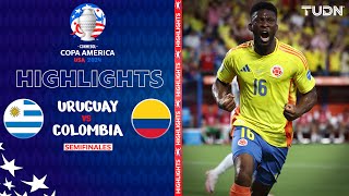 HIGHLIGHTS  Uruguay vs Colombia  Copa América 2024  Semis  TUDN [upl. by Golter903]