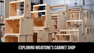 Mojotone Shop Talk Exploring Mojotones Cabinet Shop Pt 1 [upl. by Esele331]