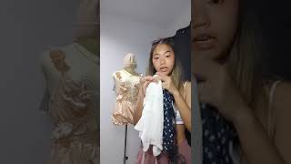 New online shopping  try on haul Mini set  dress croptop summer collection 2030 DinaLusia [upl. by Reider]