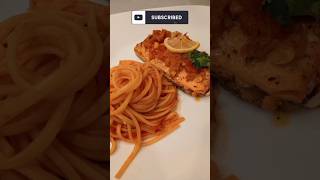 How to cook Salmon in the oven  Roasted Garlic amp Tomato Sauce food shorts [upl. by Carthy921]