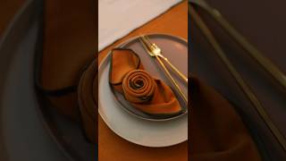 How to fold a Napkin into Rose 🌹  napkin flower  table napkin folding [upl. by Tiffie]