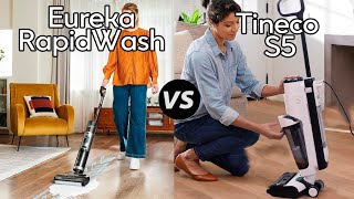 Eureka RapidWash Vs Tineco FLOOR ONE S5  Which One Is Better specs Comparison [upl. by Gnuj516]