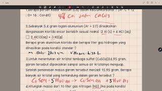 latihan soal stoikiometri dari dosen buat persiapan uts ・ω・´ [upl. by Lamrej]