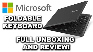 MICROSOFT UNIVERSAL FOLDABLE KEYBOARD UNBOXING AND REVIEW AMAZING [upl. by Olodort]