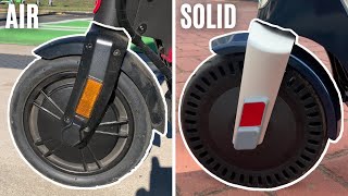 Pneumatic Tires Vs Solid Tires Electric Scooters [upl. by Tserrof51]