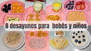 8 IDEAS DESAYUNOS PARA BEBÉS Y NIÑOS A PARTIR DE 1 AÑO FÁCIL Y RAPIDO TODDLER BREAKFAST IDEAS [upl. by Samanthia690]