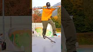 5 Ways to Tre Flip skateboarding skate [upl. by Ylrebme]