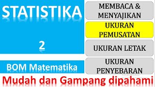 Ukuran pemusatan data mean median modus Statistika [upl. by Annohs]