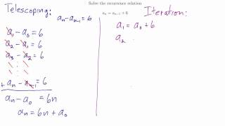 Telescoping vs Iteration [upl. by Nylde]