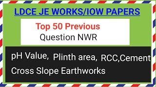 Je Works Previous Question Railway Departmental Exams Question Works Manual Question [upl. by Gawen]