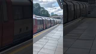 Jubilee Line Train Departs West Ham Station  Jubilee Line Train Leaving StationLondon Underground [upl. by Tallia]