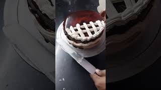 Chocolate Cake design  How to Make Yummy chocolate Cake viral cake shorts trending video [upl. by Neetsuj]