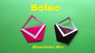 Origami  Papiroflexia Bolso de mano muy fácil [upl. by Anotyal]